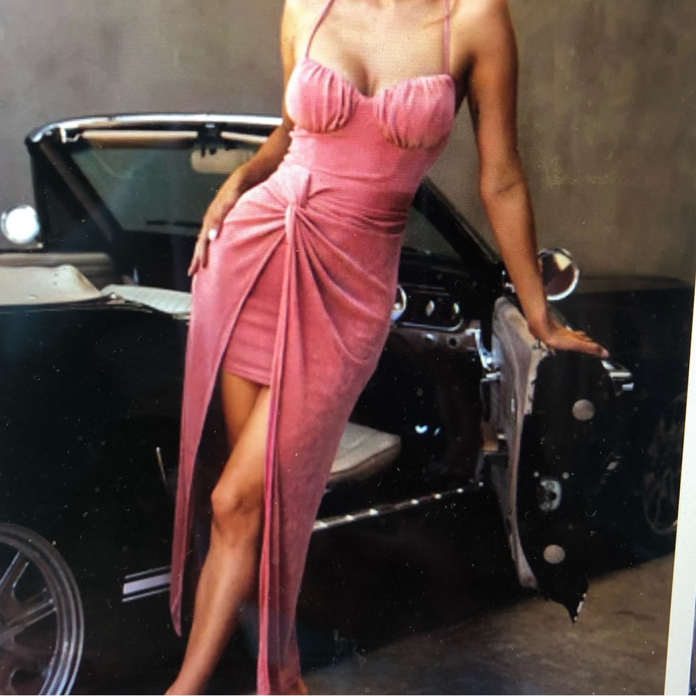 Brand New with tags Split front blush dress